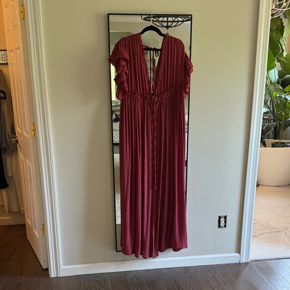 Boho Maroon Maxi Dress